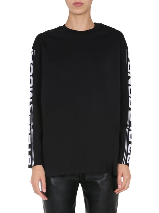 Stella McCartney Long-Sleeve Graphic Round Neck T-Shirt