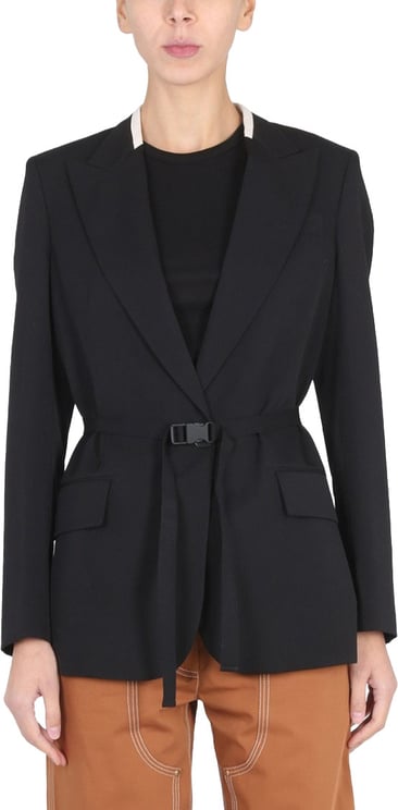 Stella McCartney Belted Blazer With Peaked Lapels