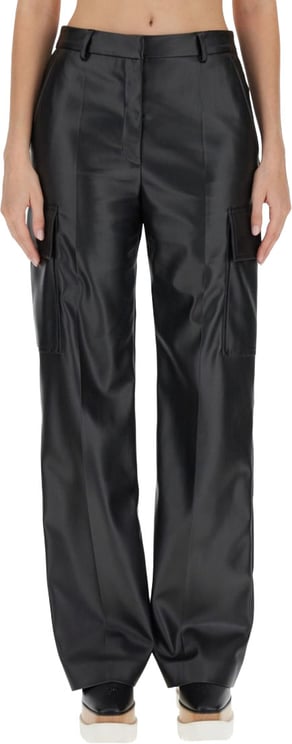 Stella McCartney Tailored Black Cargo Pants With Utility Pockets