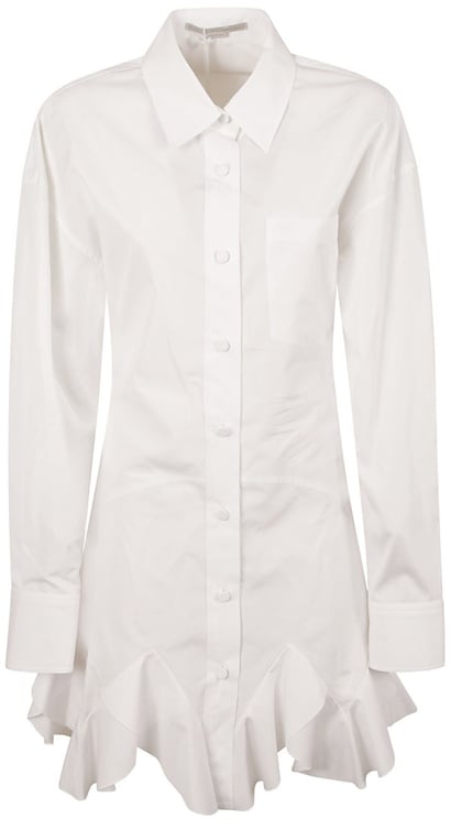 Stella McCartney Button-Up Dress With Ruffled Hem