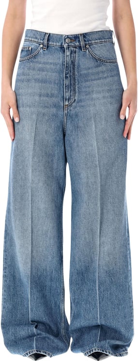 Stella McCartney Iconic Blue Wide Leg Jeans Iconic Mid Vintage Blue