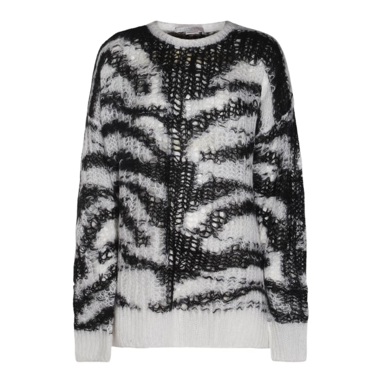 Stella McCartney Open-Knit Sweater With Bold Abstract Pattern