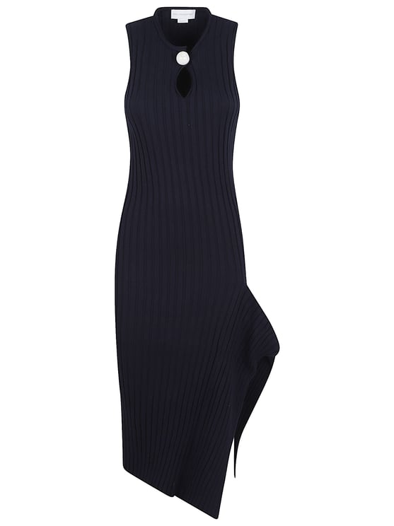 Stella McCartney Sculptural Calf-Length Dress in Organic Cotton Blend