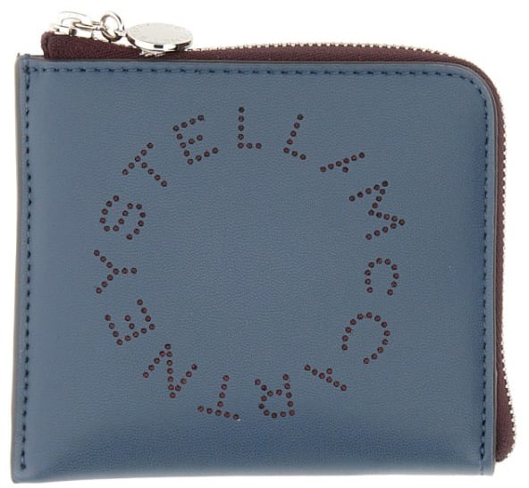 Stella McCartney Compact Zipped Wallet With Perforated Logo