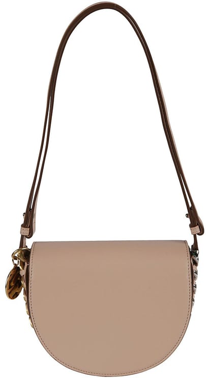 Stella McCartney Structured Half-Moon Shoulder Bag With Gold-Tone Accents