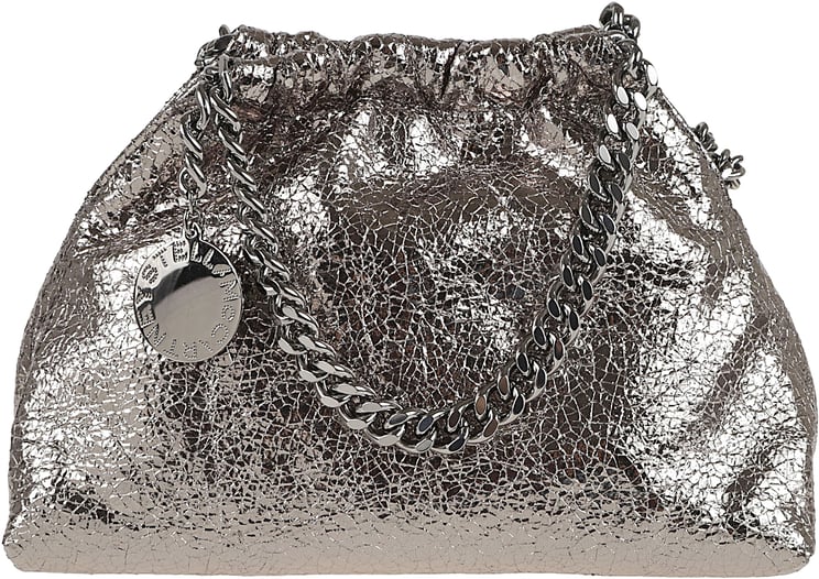 Stella McCartney STELLA McCARTNEY Falabella Mini Drawstring Bag Metallic Crackl?