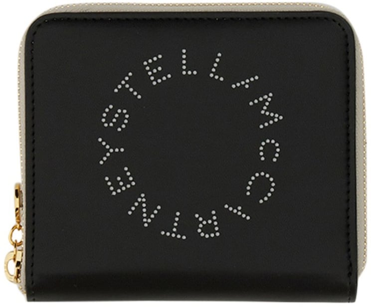 Stella McCartney Zipped Wallet With Circular Logo And Gold Hardware