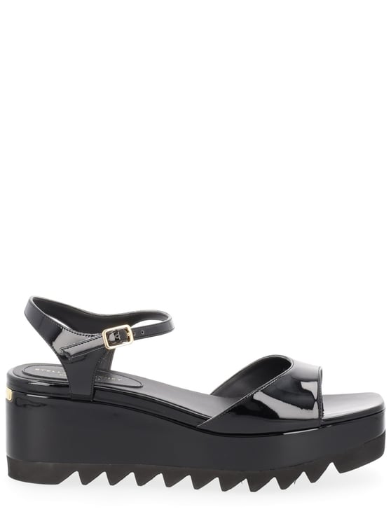 Stella McCartney Elyse Glossy Platform Wedge Sandals