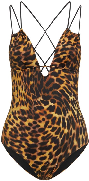 Stella McCartney Leopard print swimsuit with thin straps