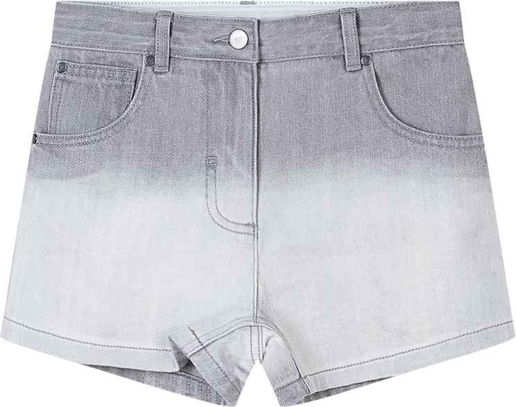 Stella McCartney Shorts in Denim con Cinque Tasche e Chiusura con Bottone
