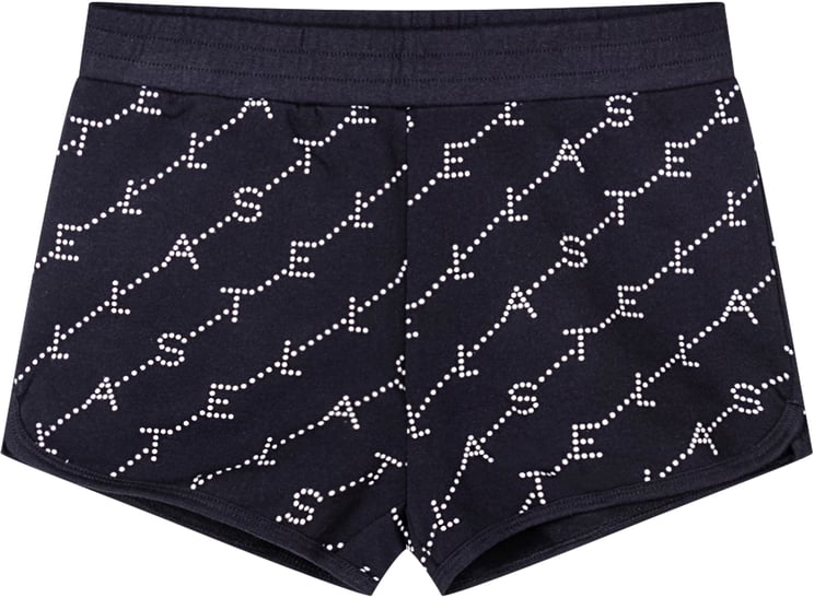 Stella McCartney Bermuda in Jersey con Stampa Logo All Over