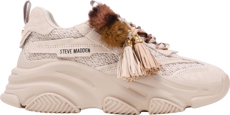 Steve Madden Sneakers Bone Camoscio