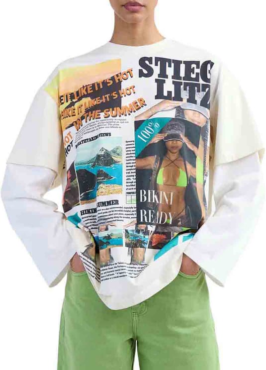 Stieglitz Stieglitz - Dennis Skate Double Longsleeve - S2602077 - Off White