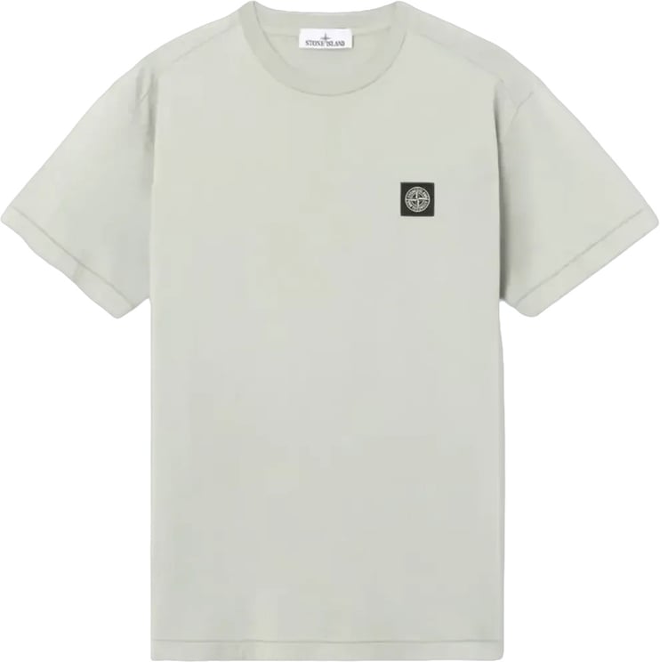 Stone Island T-shirt van 60/2 katoenjersey in de kleur saliegroen.