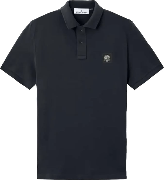 Stone Island Poloshirt van piquéstof (95% biologisch katoen / 5% elastaan) in marineblauw.