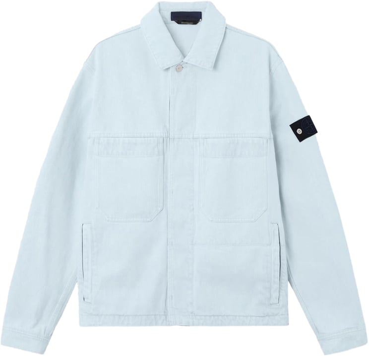 Stone Island Heren LogoPatch Coach Jacket Blauw