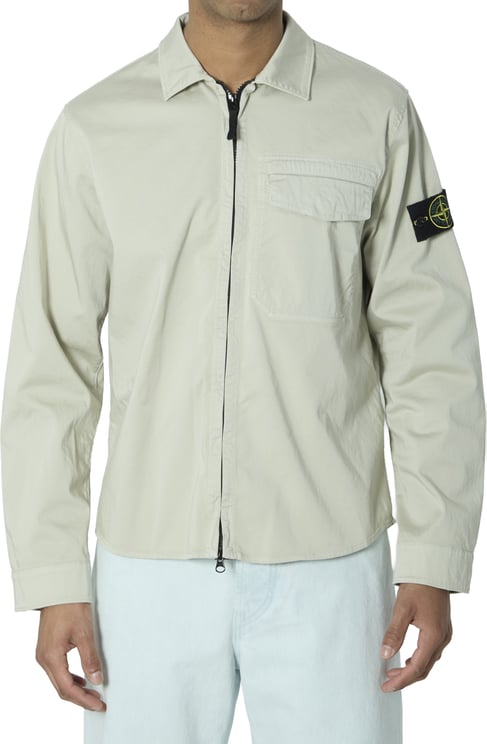Stone Island Organic cotton satin overshirt