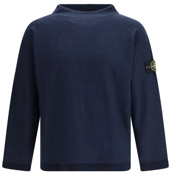 Stone Island Stone Island Blue Cotton Sweatshirt