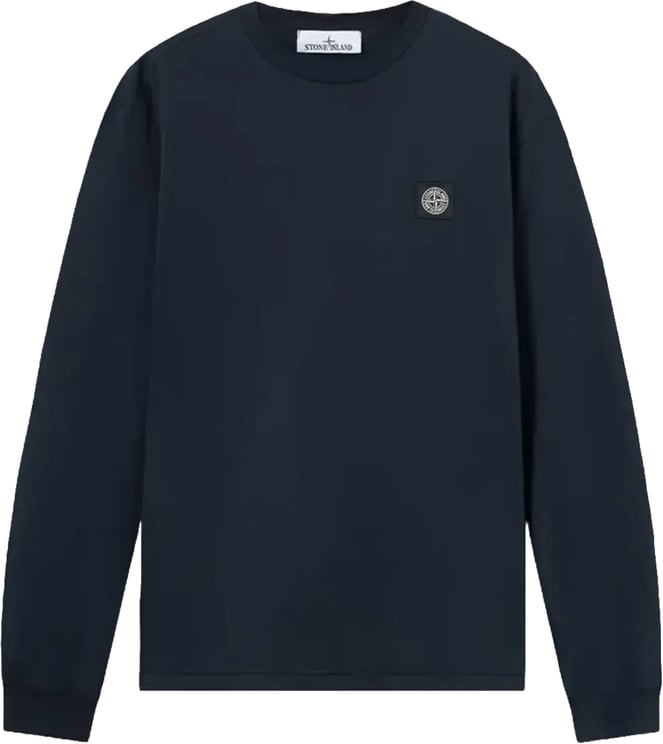 Stone Island T-shirt van 60/2 katoenjersey, marineblauw.
