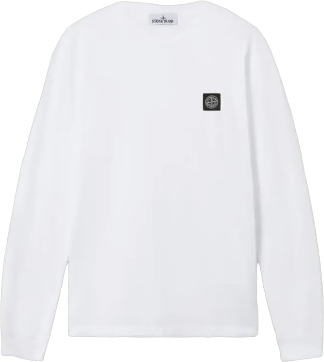 Stone Island T-shirt van 60/2 katoenjersey, wit