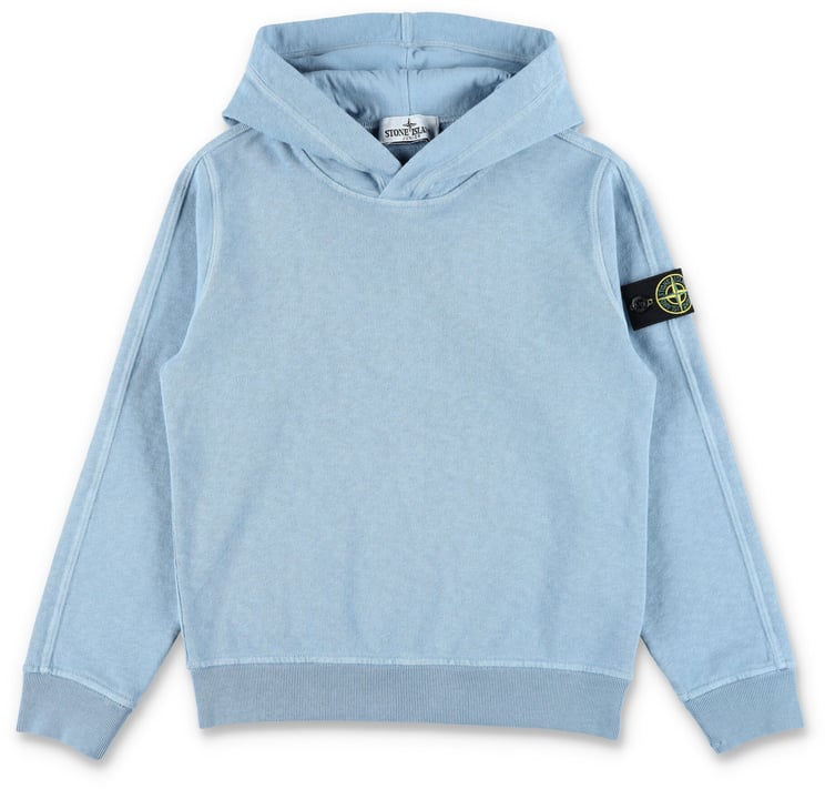Stone Island Hoodie Zip Old Malfile Blue