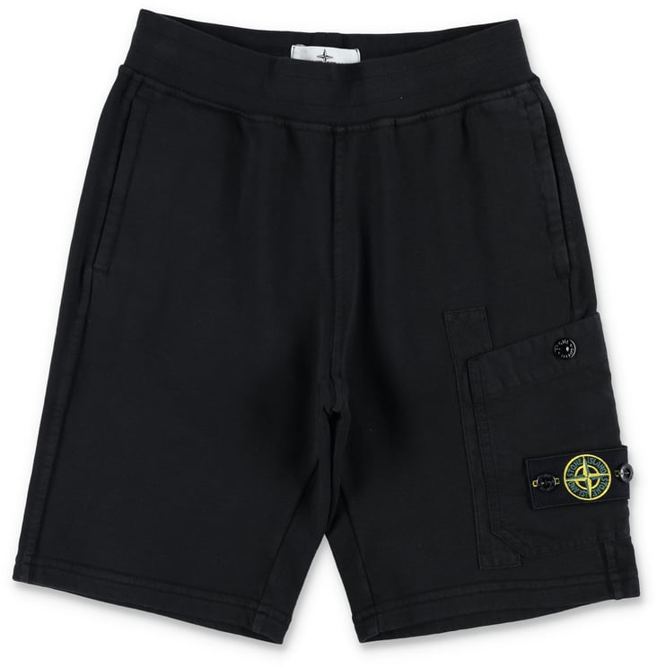 Stone Island Bermuda Completa Taschino Nylon Nero