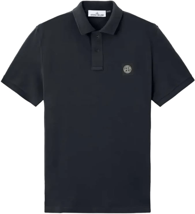 Stone Island Poloshirt van piquéstof (95% biologisch katoen / 5% elastaan) in marineblauw.