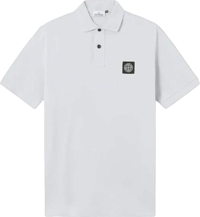 Stone Island Poloshirt van piquéstof (95% biologisch katoen / 5% elastaan) in hemelsblauw.