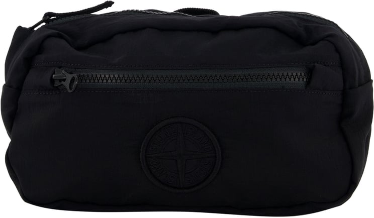 Stone Island Junior Stone Island Kinder Jongens Tas In Zwart