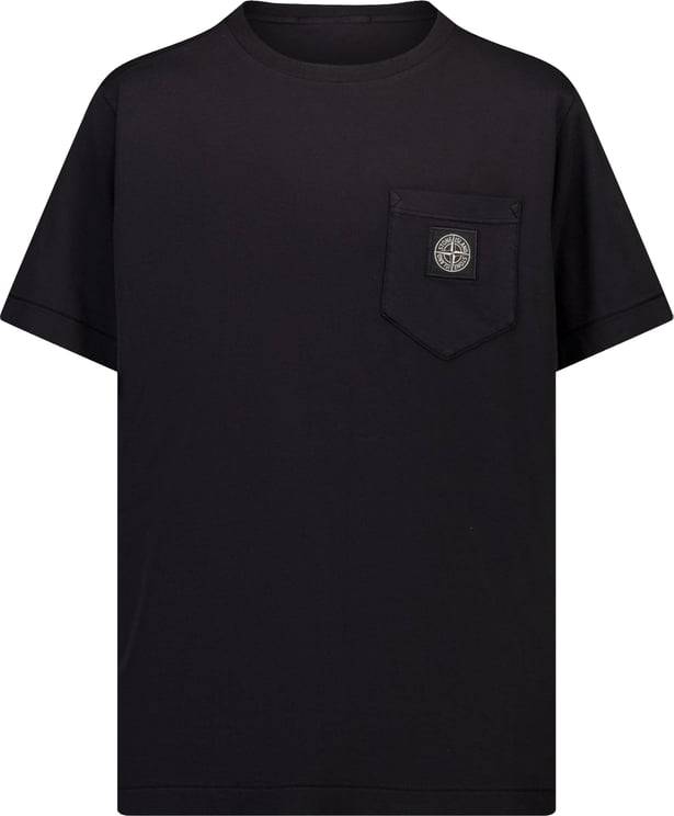 Stone Island Junior Stone Island Kinder Jongens T-Shirt In Zwart