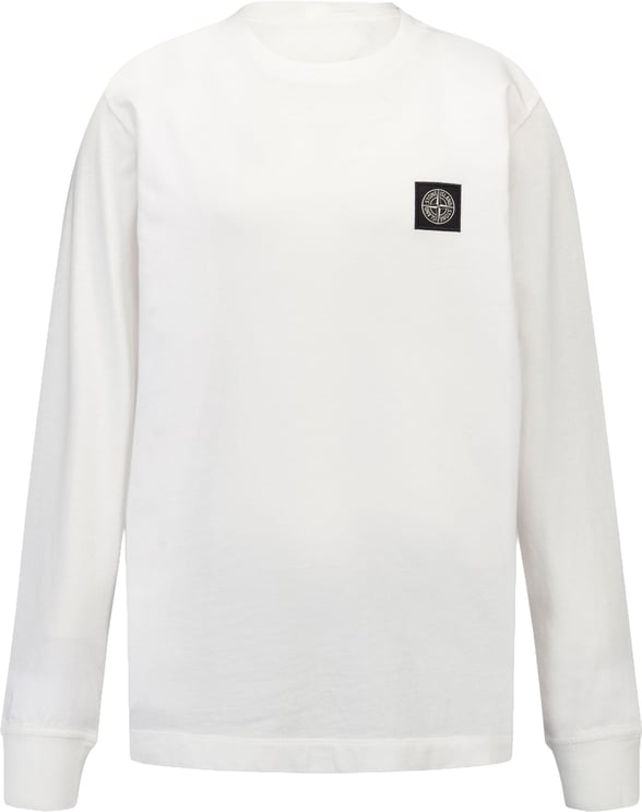 Stone Island Junior Stone Island Kinder Jongens T-Shirt In Wit