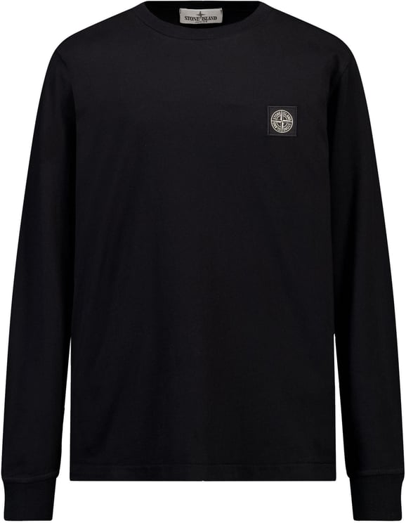 Stone Island Junior Stone Island Kinder Jongens T-Shirt In Zwart