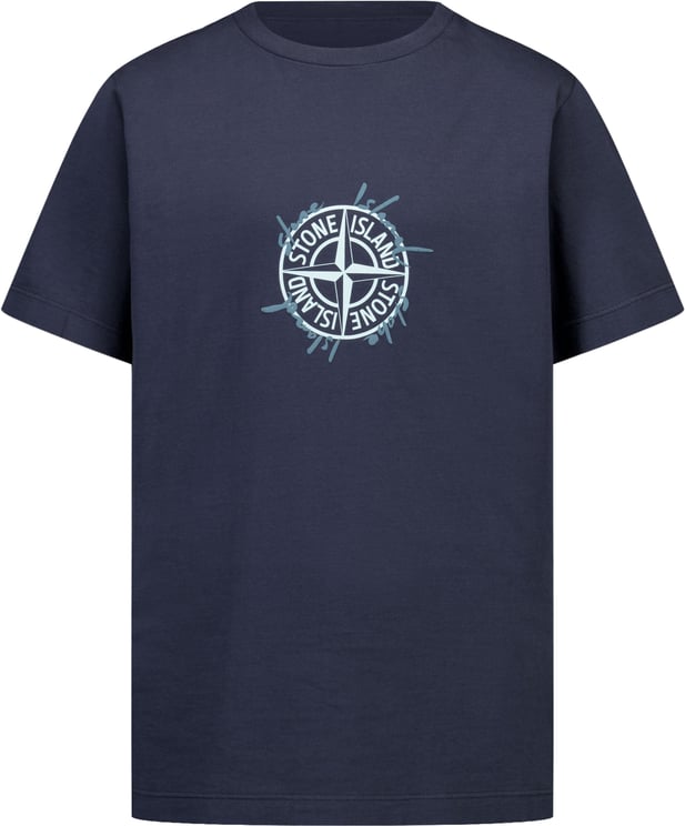 Stone Island Junior Stone Island Kinder Jongens T-Shirt In Navy