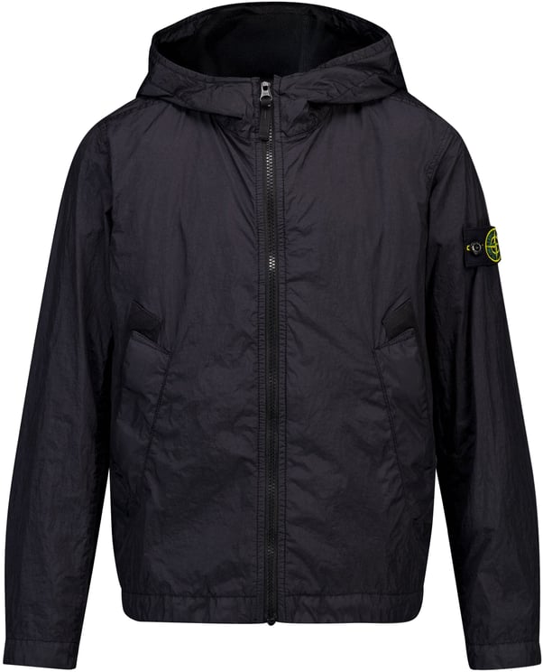 Stone Island Junior Stone Island Kinder Jongens Zomerjas In Zwart