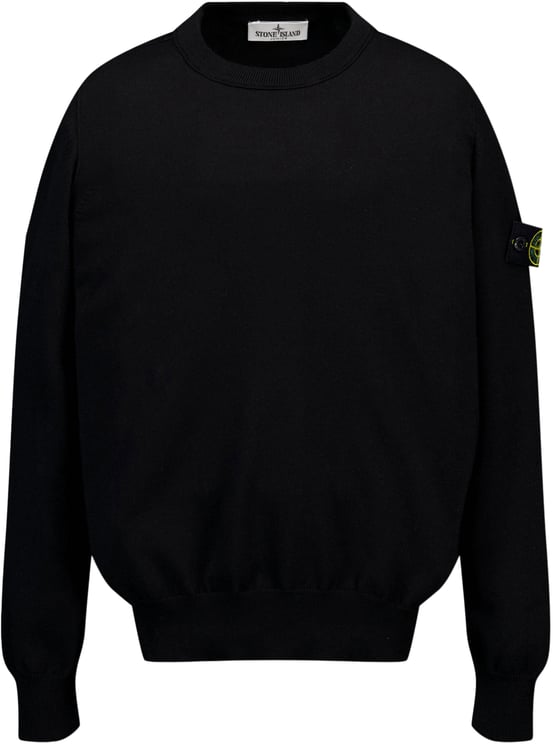 Stone Island Junior Stone Island Kinder Jongens Trui In Zwart