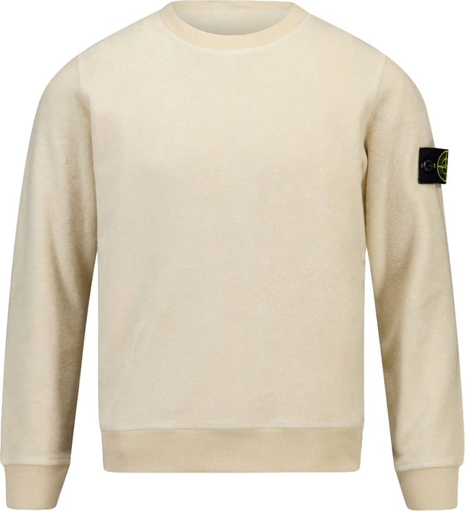 Stone Island Junior Stone Island Kinder Jongens Trui In Off White