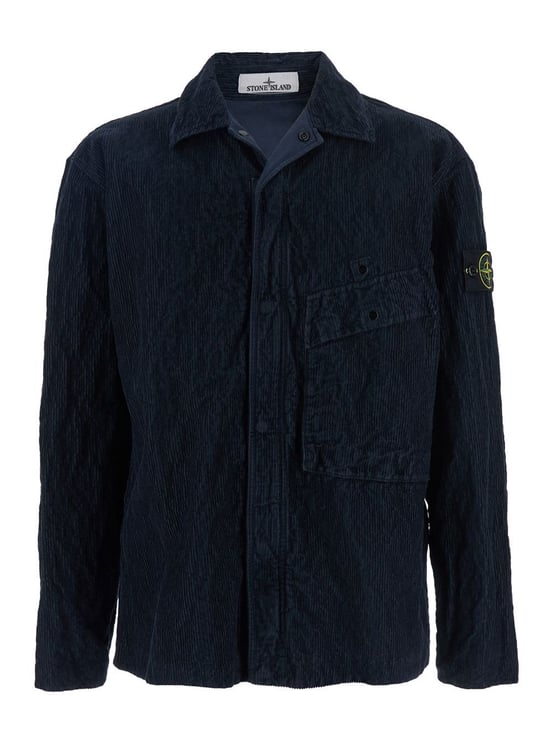 Stone Island Textured Black Overshirt