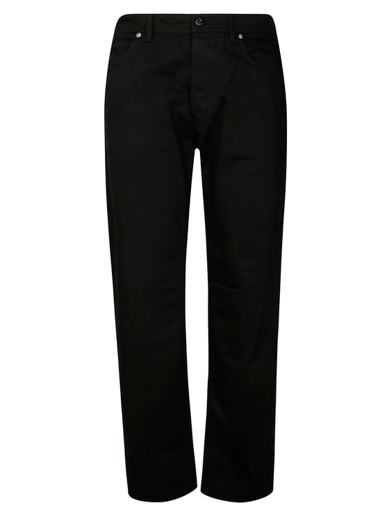 Stone Island Straight-Leg Black Jeans with Classic Five-Pocket Design