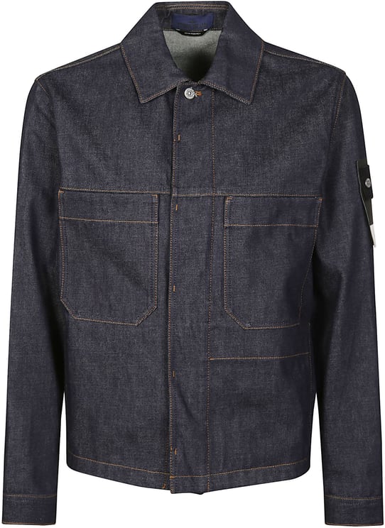 Stone Island Biker Jacket Blue