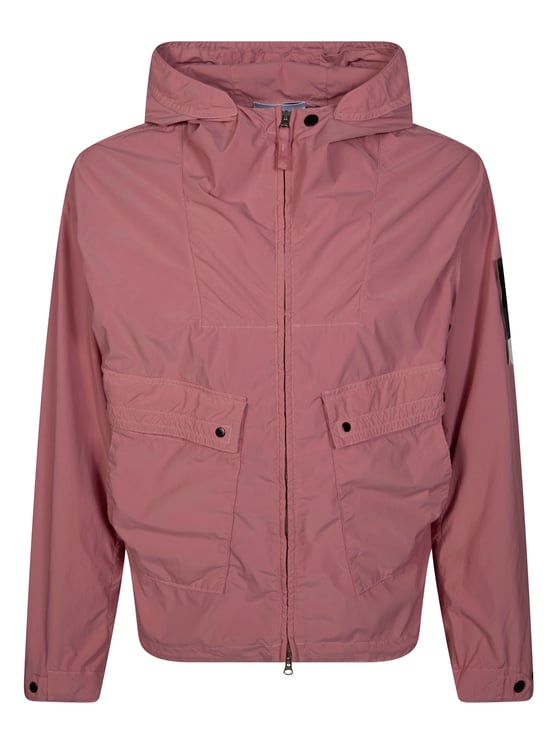 Stone Island Pink Minimalist Hooded Short Parka