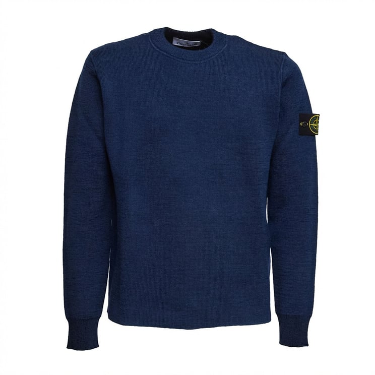Stone Island Rubberised RWS Wool Blend Crewneck Sweater