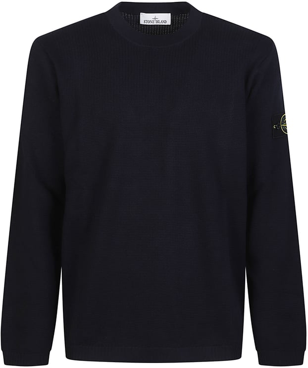 Stone Island Round Neck Sweater Blue