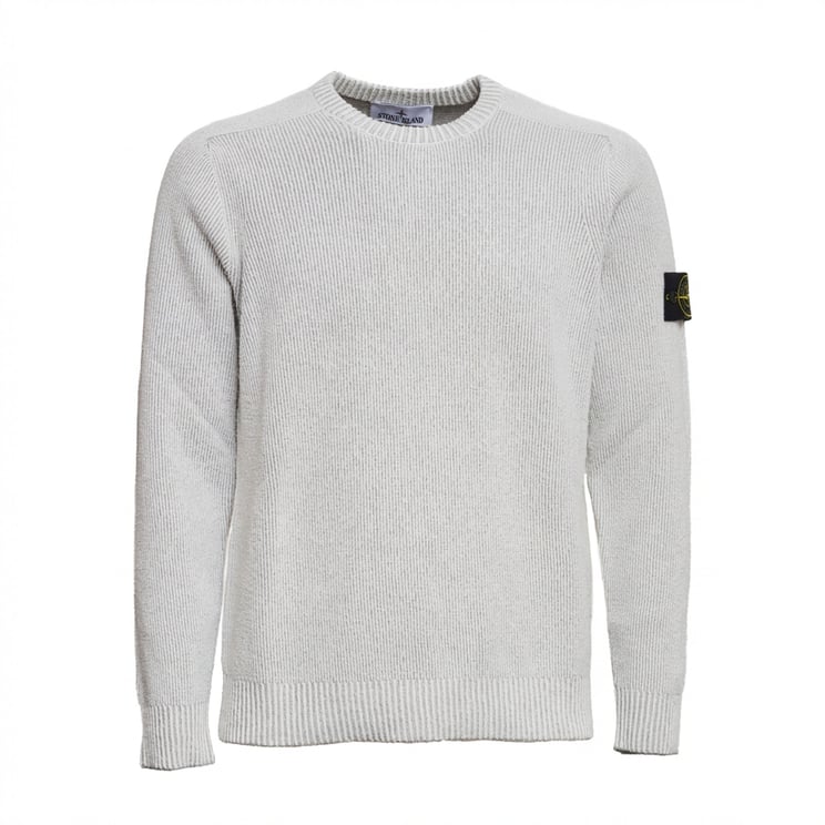 Stone Island Plated Rib Cotton Bouclé Regular Sweater