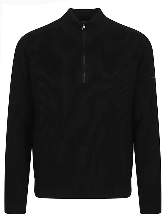 Stone Island Basic Half Zip Sweater Black