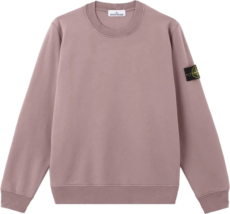 Stone Island BIOLOGISCH KATOENEN FLEECE SWEATSHIRT PAARS GRIJS