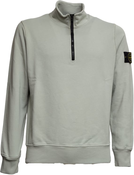 Stone Island Half-Zip Ribbed Trim Regular Sweatshirt