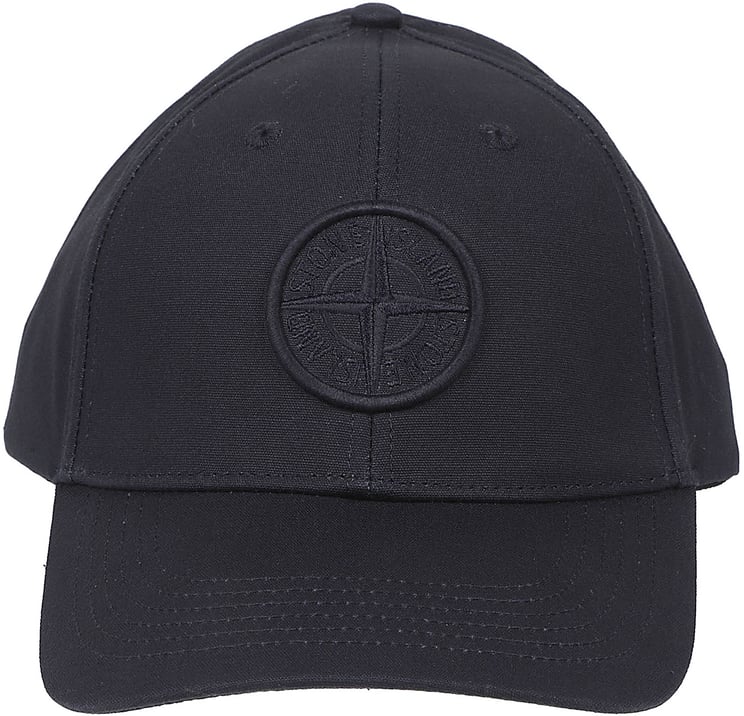 Stone Island Logo Baseball Cap Blue