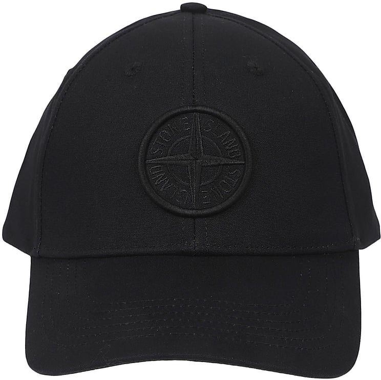 Stone Island Logo Baseball Cap Black
