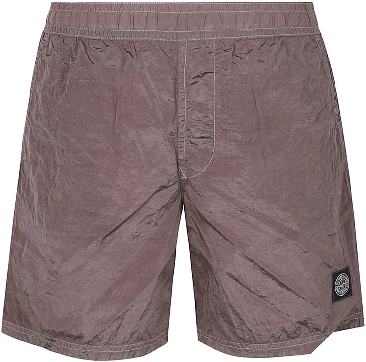 Stone Island Logo Patch Swim Short Grey