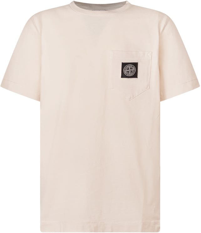 Stone Island T-shirt con Logo Applicato